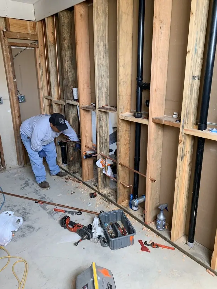 Commercial rough-in plumbing for Trenchless Sewer Repair in Concord Village